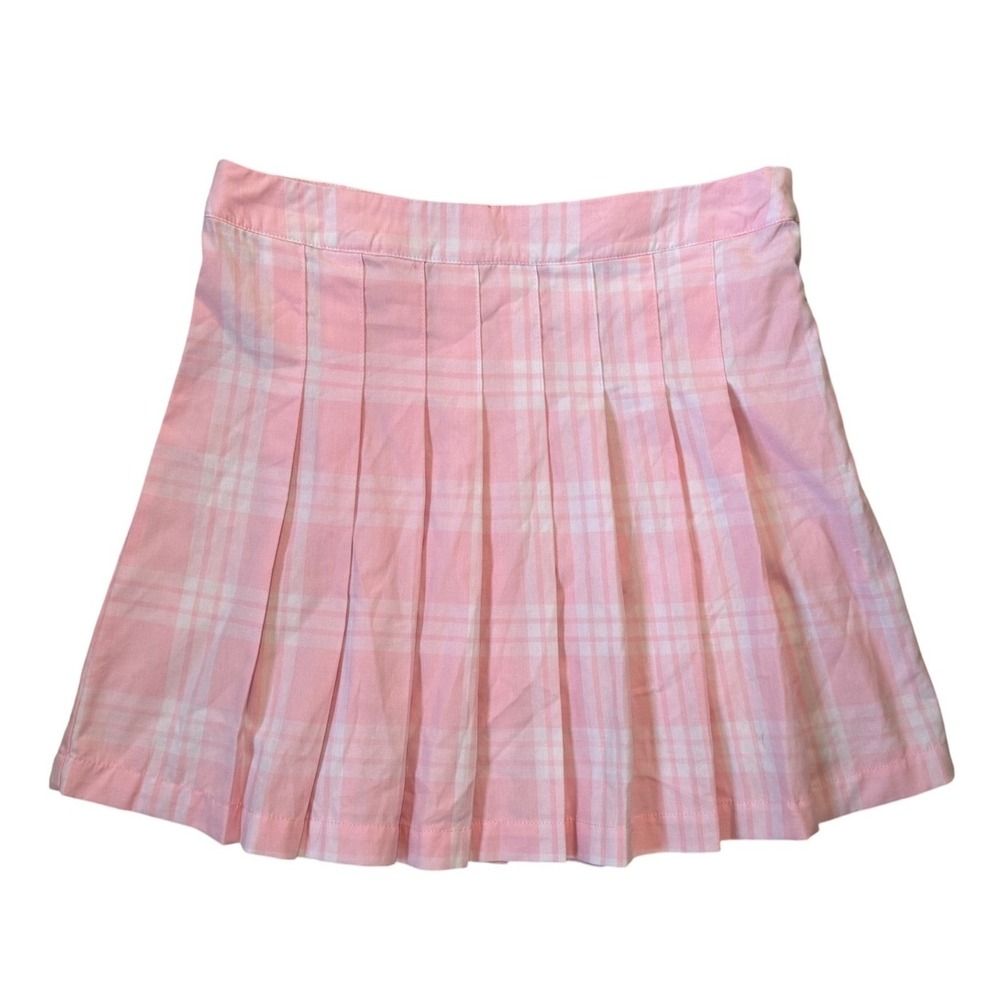 Cabana by Crown Ivy Pink Plaid Pleated Mini Skirt Womens 10 Tennis Schoolgirl